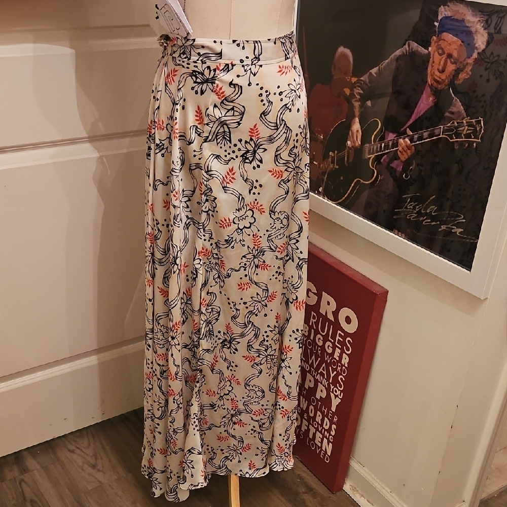 Paco Rabanne Floral Print Maxi Skirt